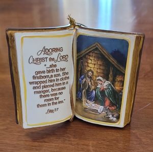 Holy Bible Christmas Ornament